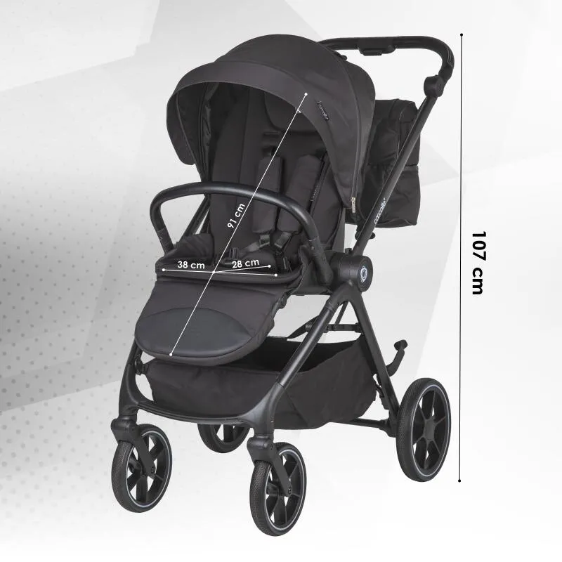 Modular 2-in-1 stroller Coccolle Serry Jet Black