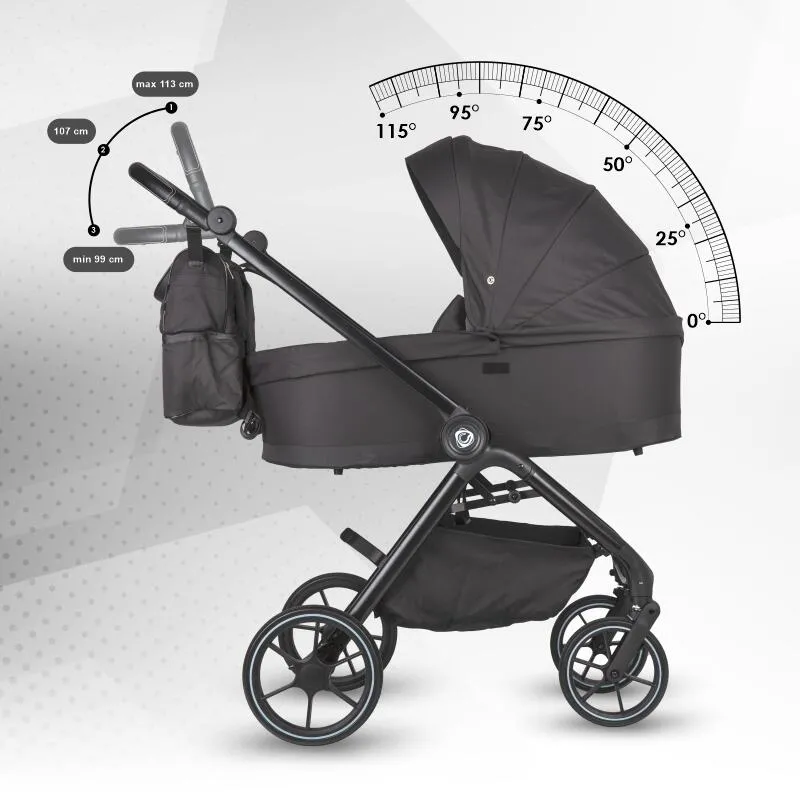 Modular 2-in-1 stroller Coccolle Serry Jet Black