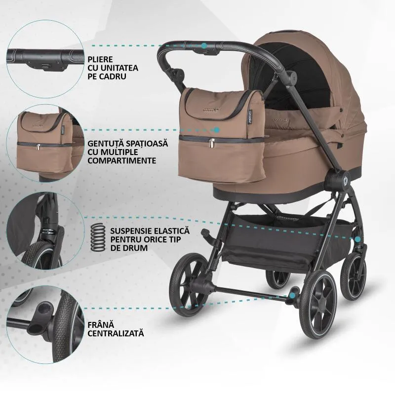 Modular 2-in-1 stroller Coccolle Serry Light Taupe