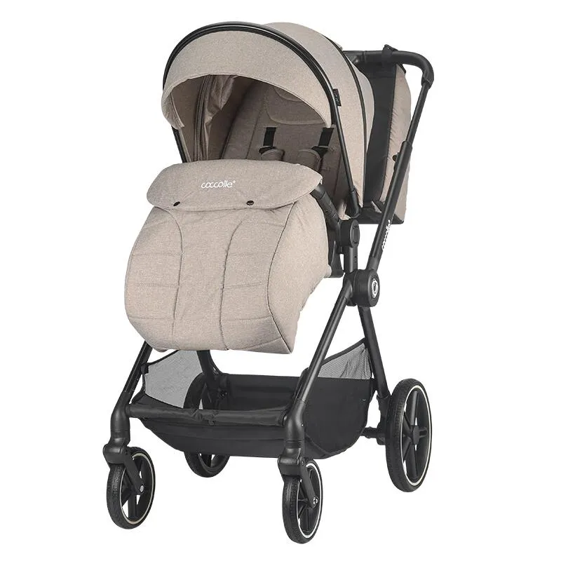Modular 3-in-1 stroller Coccolle Lissia Butternut Beige with i-Size infant car seat Coccolle Knox Black