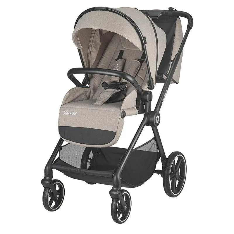 Modular 3-in-1 stroller Coccolle Lissia Butternut Beige with i-Size infant car seat Coccolle Knox Black