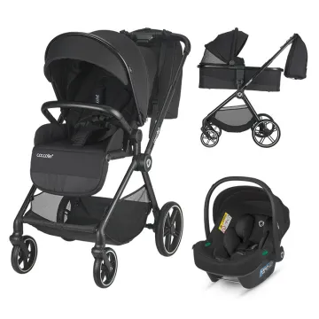Modular 3-in-1 stroller Coccolle Lissia Anthracite with i-Size infant car seat Coccolle Knox Black