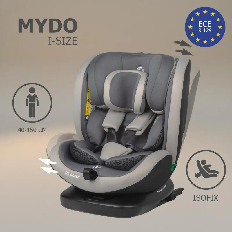 Premium rotating i-Size car seat 40-150 cm Coccolle Mydo Urban Grey