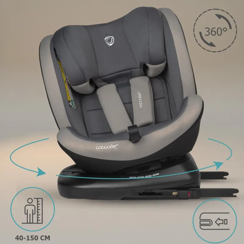 Premium rotating i-Size car seat 40-150 cm Coccolle Mydo Urban Grey