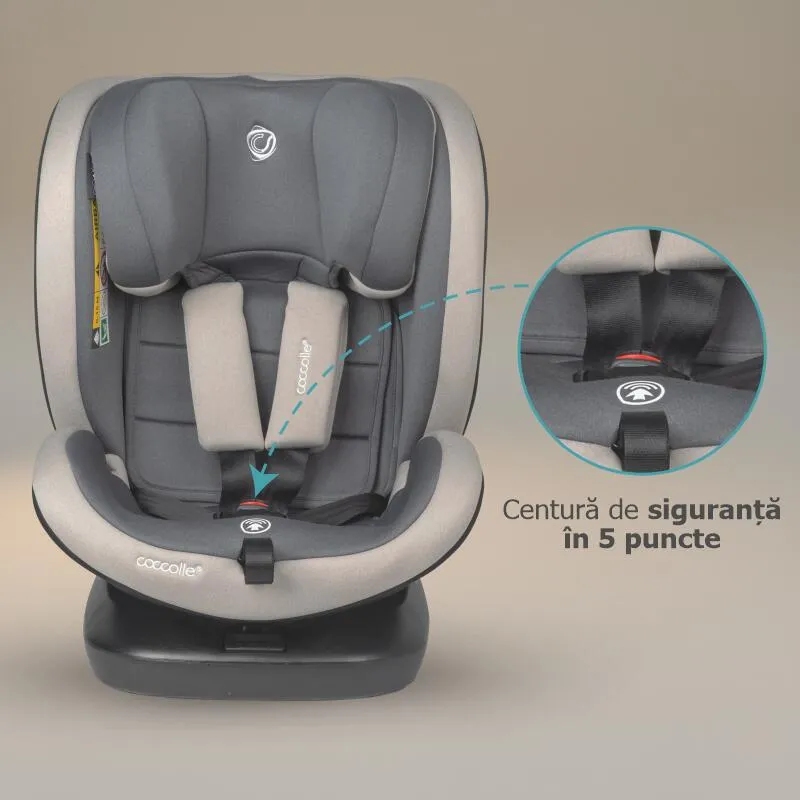 Premium rotating i-Size car seat 40-150 cm Coccolle Mydo Urban Grey