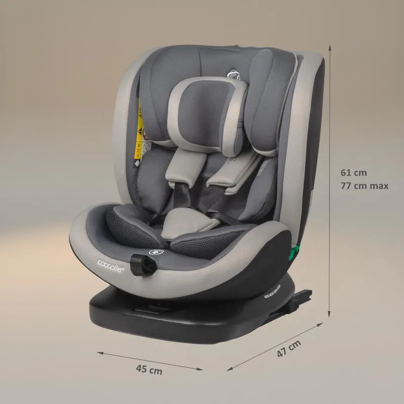 Premium rotating i-Size car seat 40-150 cm Coccolle Mydo Urban Grey