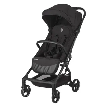 Sport stroller Coccolle Sierra with ultra-compact automatic folding, IATA carry-on compatible, Aluminium frame, Pozitie somn, Extendable canopy, Insect net, Diamond Black
