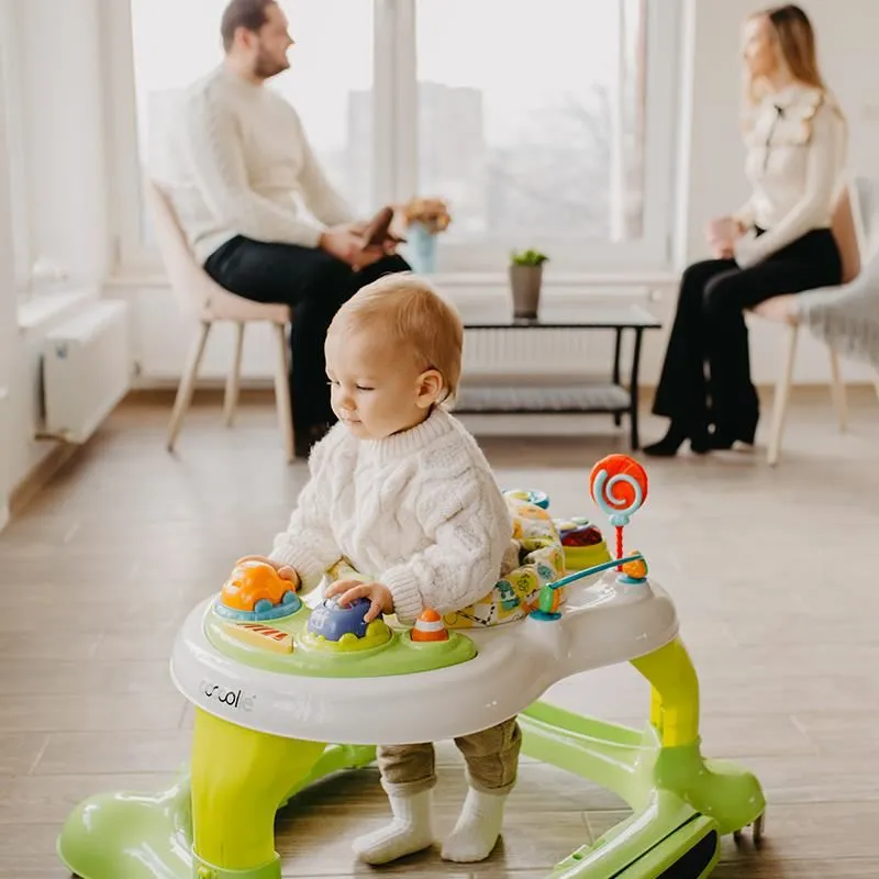 Walker with activity center Coccolle Arlo Green